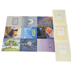 VIntage Official Disney Commemorative Lithographs 1990's 90's Lot 12 Brand New